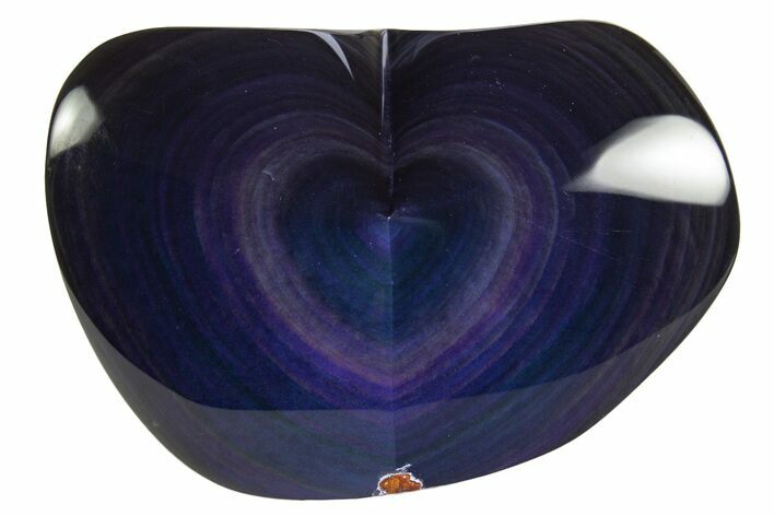 Polished Rainbow Obsidian Heart - Mexico #334970